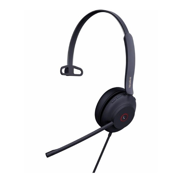 Yealink UH37 Mono USB Wired Headset, UC, USB-C, 35mm Speaker, Busylight, Leather Ear Cushion,HD Audio, 2Mic Noise Killer, Microsoft Teams & UC