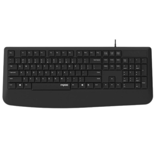 RAPOO NK1900 Wired Keyboard, Entry Level, Laser Carved Keycap, Spill-Resistant, Multimedia Hotkeys ~ NK1800