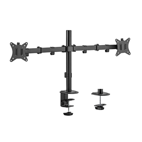 Brateck Dual-Monitor Steel Articulating Monitor Mount Fit Most 17'-32' Monitor Up to 20KG VESA 75x75,100x100(Black)(NEW)