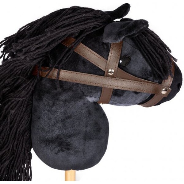 Astrup 68cm Black Hobby Horse Animal Fun Role Play Cowboy Toy Kids/Children 3y+