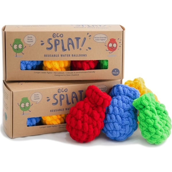 4pc EcoSplat Reusable Fun Water Balloons Outdoor Pool Play Kids 18m+ Assorted