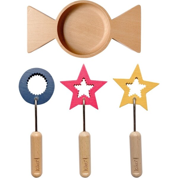 3pc Kiko & gg Amechan Fun Magical Bubble Maker Wooden Wands Outdoor Kids Toy 3y+