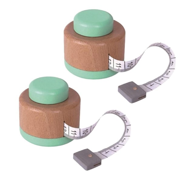 2x MamaMemo Workshop Tools Tape Measure Kids/Children Fun Wooden Building Toy 3+