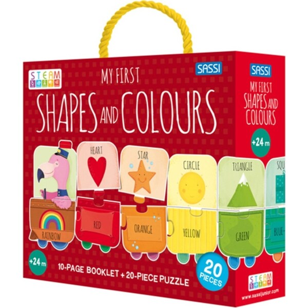 Sassi My First Shapes & Colours Kids/Children Fun STEAM Puzzle & Book Set 2+