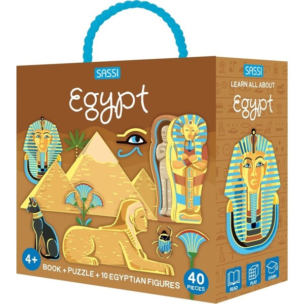 40pc Sassi Egypt Kids/Children Fun Play 3D Jigsaw Puzzle & Learning Book Set 4y+
