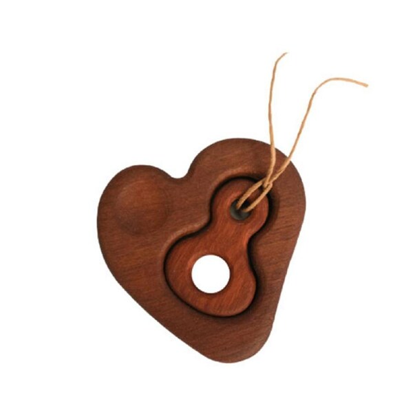 In-wood Separation Anxiety Soothing Heart Kids/Children Sensory Puzzle Piece 3y+