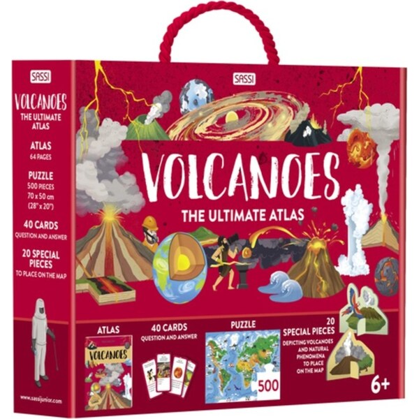 500pc Sassi Volcanoes Kids/Children Fun Play The Ultimate Atlas & Puzzle Set 6+