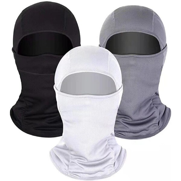 Nevenka 3Pcs Balaclava Face Mask UV Protection for Men Women Sun Hood Lightweight Ski Riding-MixColor