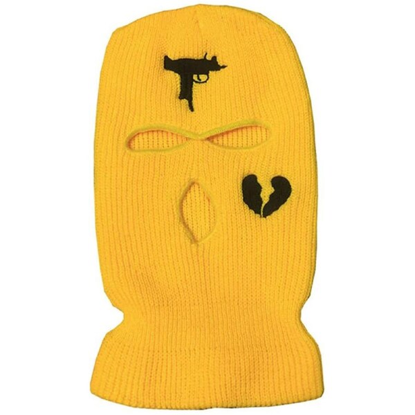 Nevenka 3 Hole Uzi Balaclava Knitted Full Face Cover Ski Mask Winter Windproof Neck Warmer-Yellow