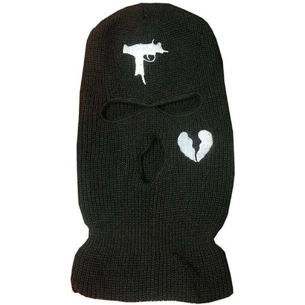 Nevenka 3 Hole Uzi Balaclava Knitted Full Face Cover Ski Mask Winter Windproof Neck Warmer-DarkGreen