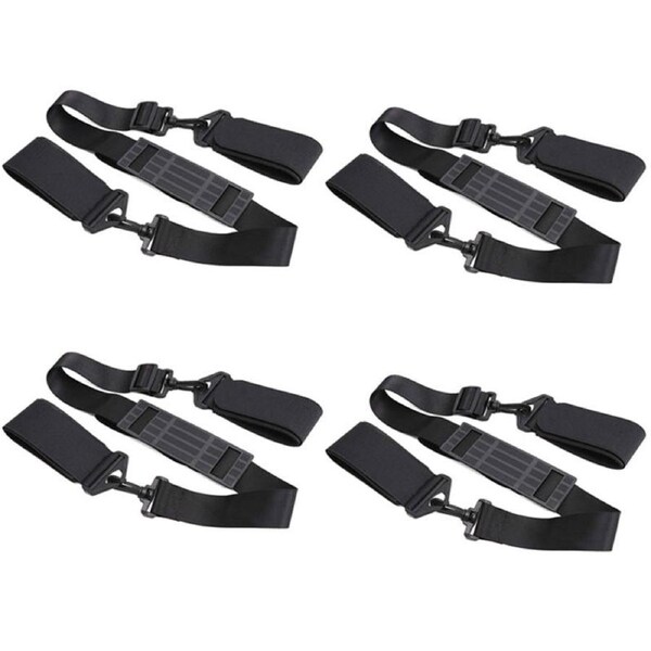 Nevenka Strong and Thick Ski Straps 4 Packs with Cushioned Fastener Tape Strap Loop for Adults-B