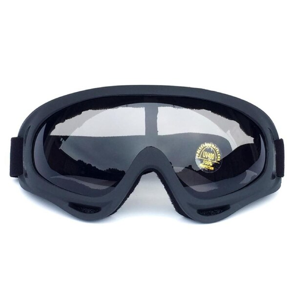 Nevenka Ski Goggles with Wind Dust UV 400 Protection for Teens Kids Adults-BlackFrame/Gray