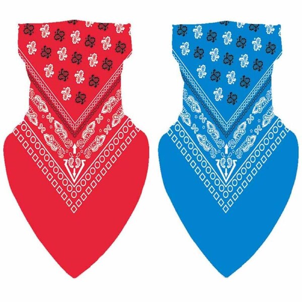 Nevenka 2Pcs Print Face Mask Neck Leggings Scarf for Dust Sun Protection-B