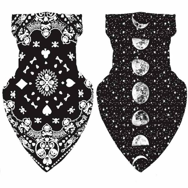 Nevenka 2Pcs Print Face Mask Neck Leggings Scarf for Dust Sun Protection-M