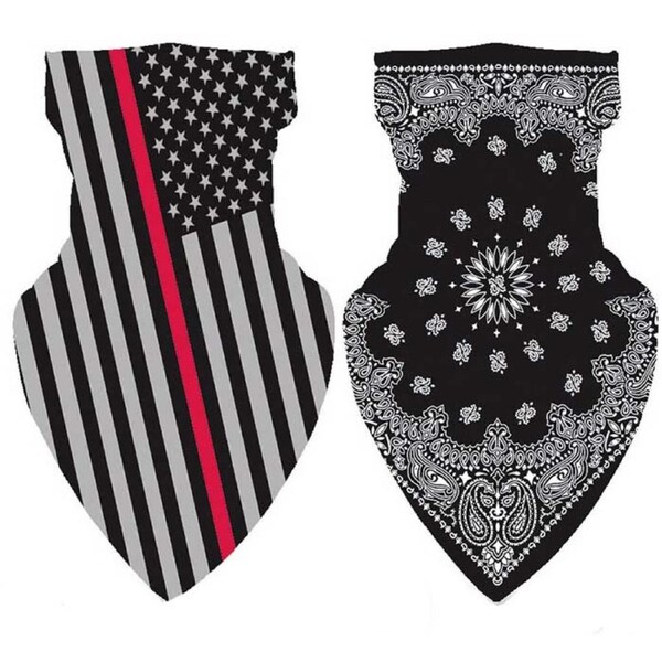 Nevenka 2Pcs Print Face Mask Neck Leggings Scarf for Dust Sun Protection-O