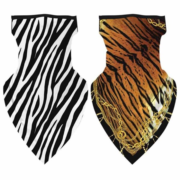 Nevenka 2Pcs Print Face Mask Neck Leggings Scarf for Dust Sun Protection-X