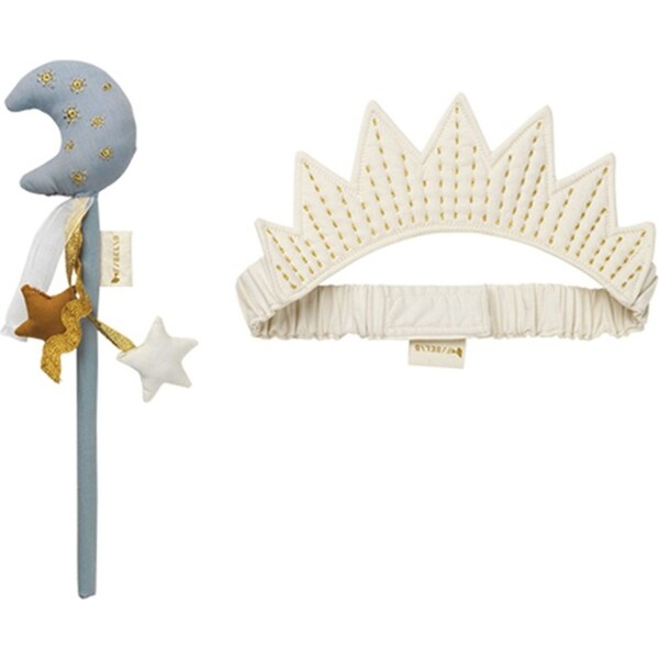 2pc Fabelab Cotton Moon Fairy Wand & Tiara Set Dress-Up Accessory Kids 3-6y