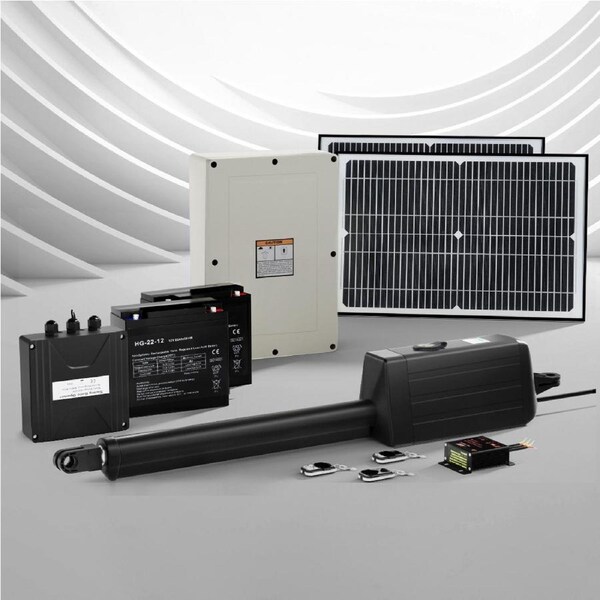 Single Swing Gate Opener 40W Full Solar Power Automatic Home Security Door Lock