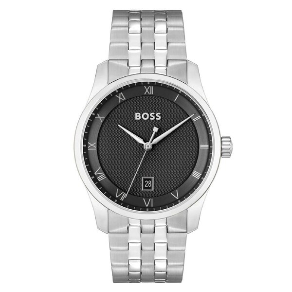 BOSS by Hugo Boss Silver Steel Black Dial Men's Watch - 1514123