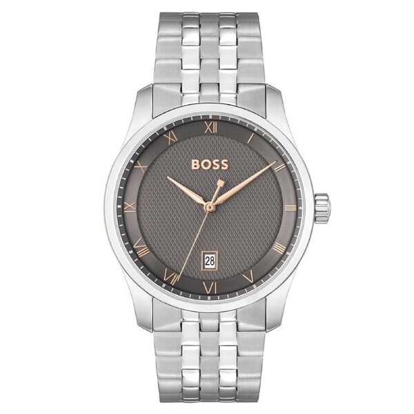 Hugo Boss Silver Steel Grey Dial Men's Watch - 1514116