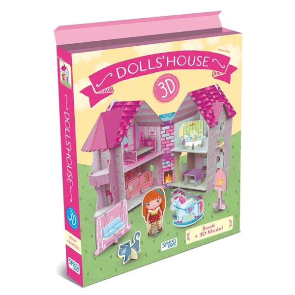 Sassi 30cm Dollhouse 3D Assemble Build & Book Fun Play Learning Kids/Children 3+