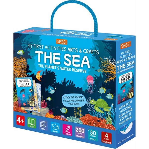 Sassi Arts & Crafts Kids/Children Sticker Activity/Colouring Book The Sea 4y+