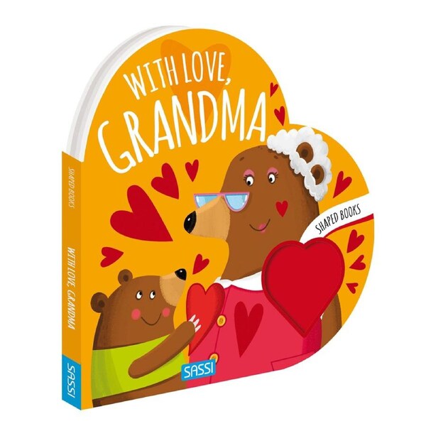 Sassi Board Heart Book Kids/Children Fun Reading/Learning w/ Love Grandma 10m+