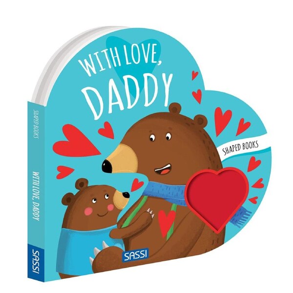 Sassi Board Heart Books Kids/Children Fun Learning/Reading w/ Love Daddy 10m+