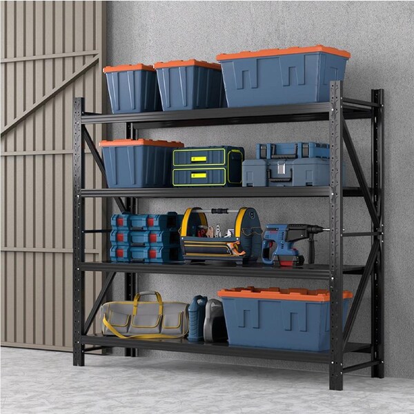 Giantz 2Mx1.8M Garage Shelving Warehouse Rack Pallet Racking Storage Shelf Black