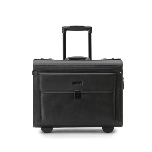 Tosca Pilot Wheeled Professional Business/Laptop Luggage Suitcase Bag Black