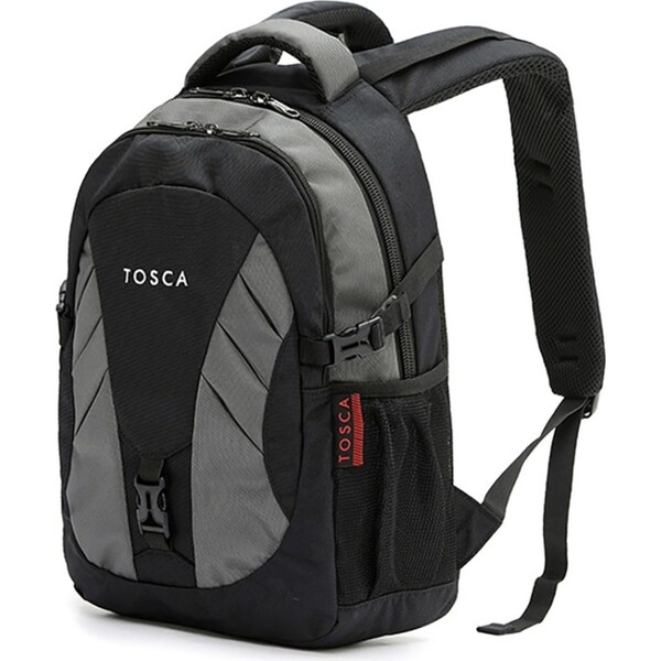 Tosca 20L/42x27x17cm Padded Multi Compartment Shoulder Backpack Bag - Grey/Black