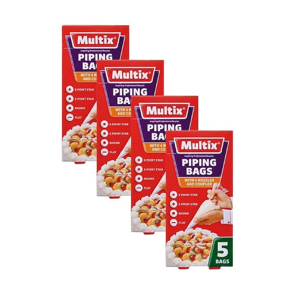 36pc Multix Baking Piping Bags With Multiple Shape Nozzles And Coupler Set