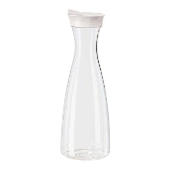 Oggi 1.6L Juice Carafe Plastic Pitcher Water Container Jug w/Flip Open White Lid