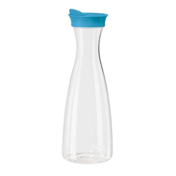 Oggi 1.6L Juice Carafe Plastic Pitcher Water Container Jug w/ Flip Open Aqua Lid