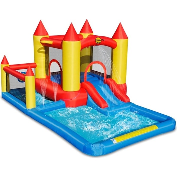 Happy Hop Castle Bouncer w/Splash Pool & Ballpit Kids Jumping Castle 3-10y