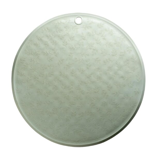 Natruba Round Natural Rubber 50cm Bath Mat Shower Floor Pad Newborn Light Green