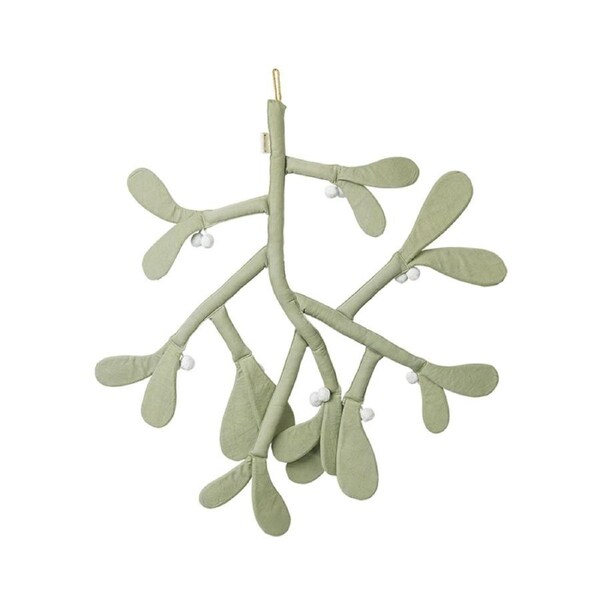 Fabelab 55cm Christmas Fabric Hanging Ornament Mistletoe Holiday Decoration