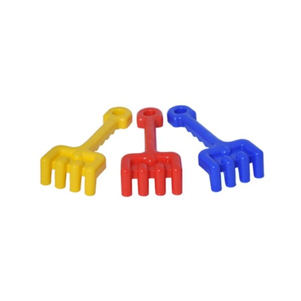 3x Plasto 22cm Fun Sand Rake Beach Dig Play Toy Outdoor Kids/Children ...