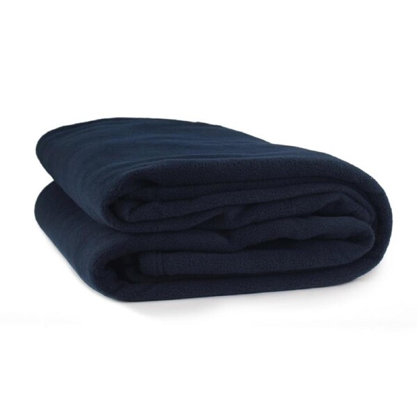 King Polar Fleece Blanket Navy