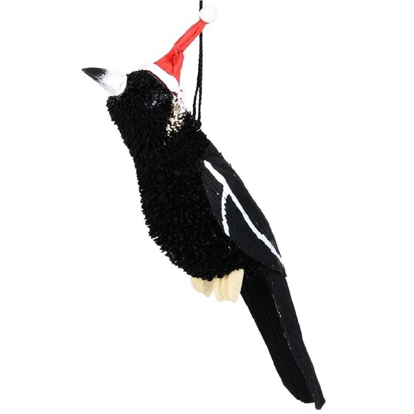 13cm Magpie Australian Organic Christmas Tree Decoration