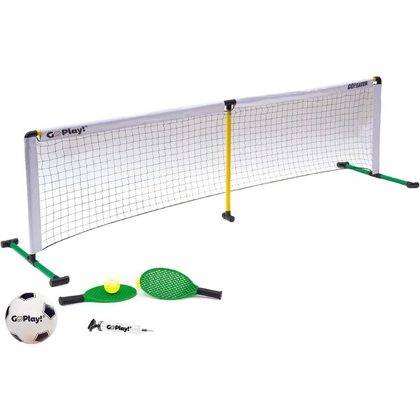 Go Play! Racquet/Soccer Ball Tennis Net Combo Kids Outdoor Game Sports Set 8y+