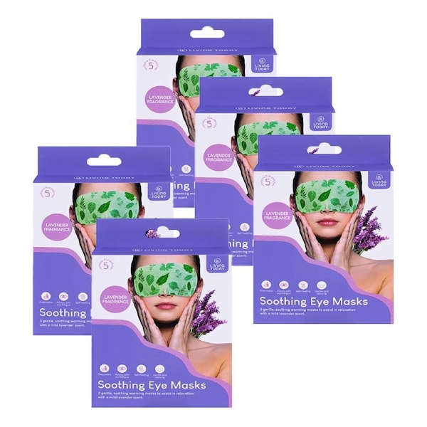 25pc Living Today Soothing Self Heating Lavender Scented Moisturising Eye Mask