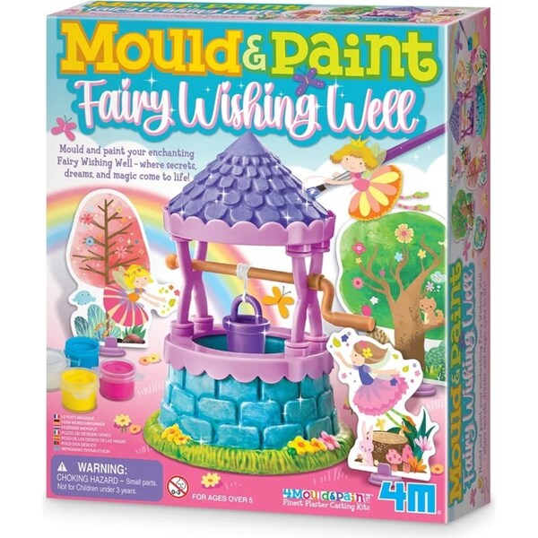 4M KidzMaker Mould & Paint Fairy Wishing Well Plaster Kids Art/Craft Kit 5y+