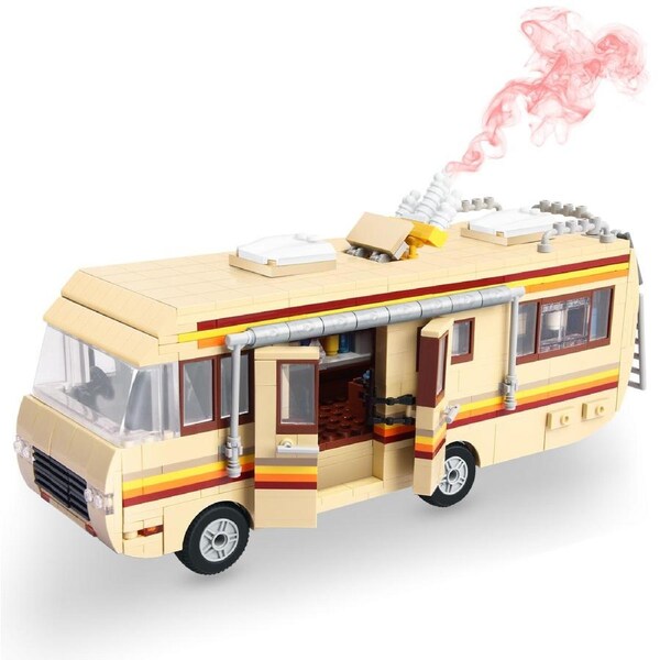 643PCS Classic U.S.Drama Movie TV Breaking Bad Walter White Work Car Pontiacl Lab RV Technical Model Toys Gift