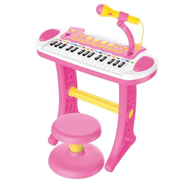 Lenoxx Kids Electronic Keyboard with Stand Pink