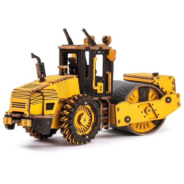 ROKR Road Roller Engineering Vehicle 3D Wooden Puzzle TG701K Educational Toy for Kids Truck Toys for Gifts