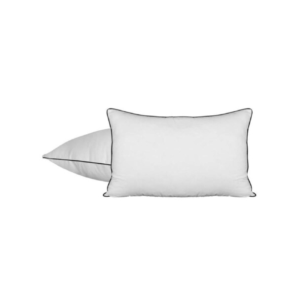 75 x 50cm Pillow with Duck Feather Standard Pillow Cotton Cover Twin Pack