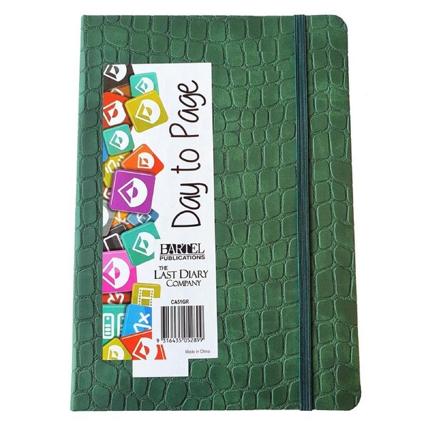 2026 Diary Croc A5 Day to Page Casebound Green Last Diary Company CA51GR