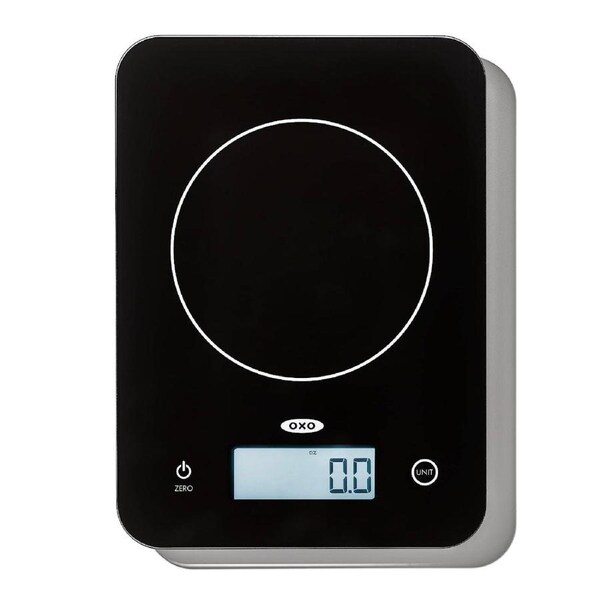 OXO Good Grips Everyday Digital Glass Kitchen Food Scale Black