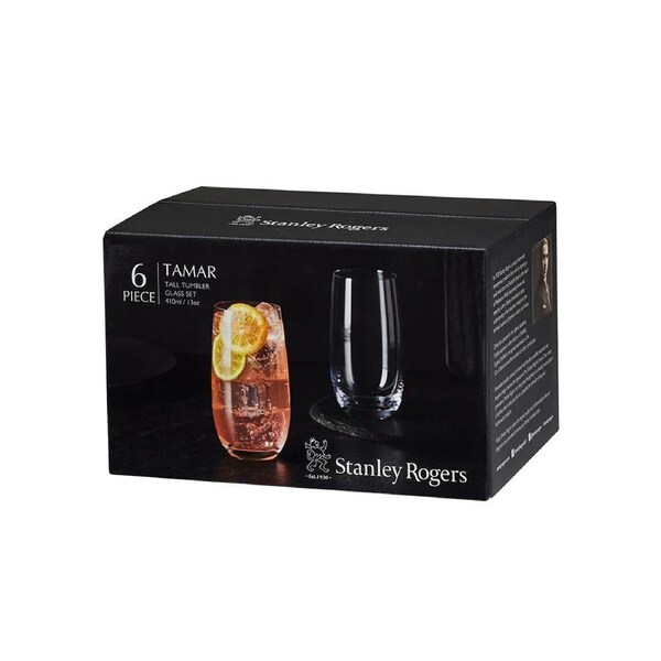 Stanley Rogers Tamar Tall Tumblers 410ml Set 6